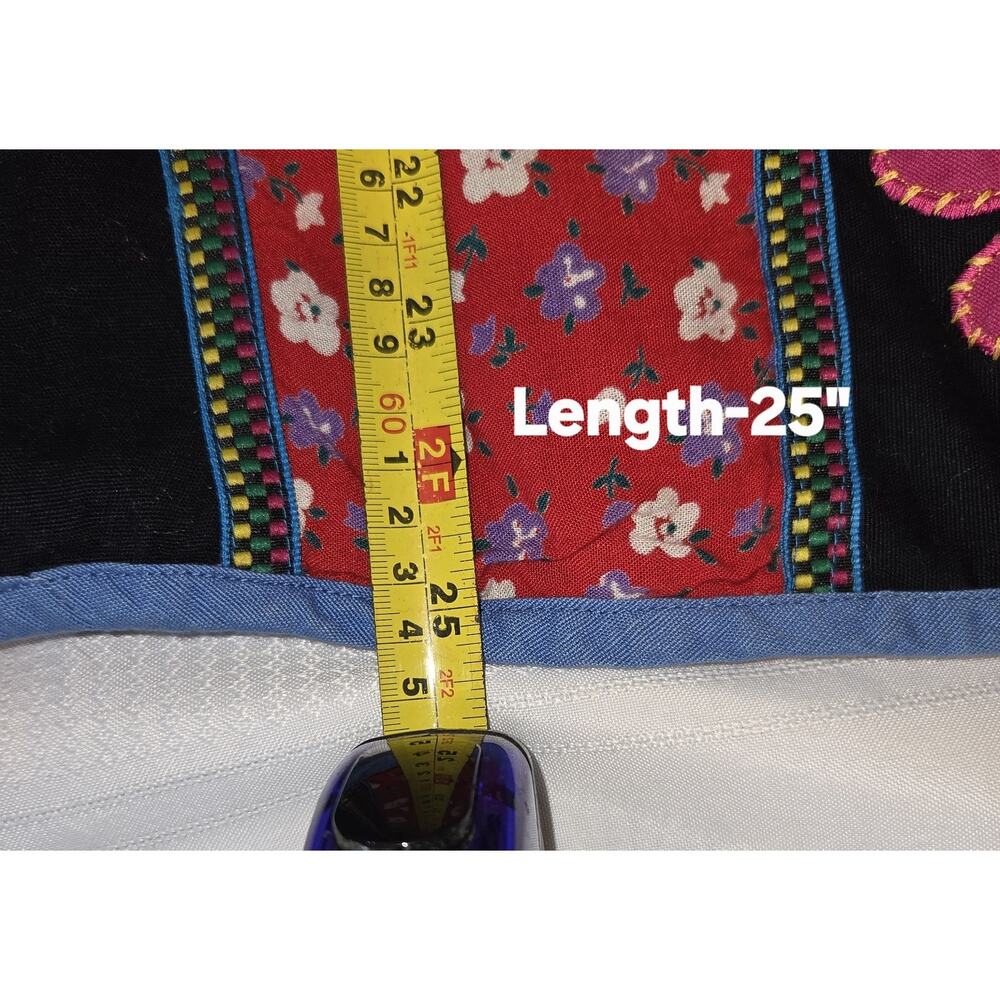 Sara Studio Plus Patchwork Jacket Top 1X Linen Blend Boho Festival Lined Artsy - Picture 13 of 16